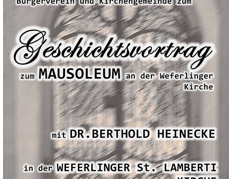 Geschichtsvortrag zum Mausoleum von Dr. Berthold Heinecke